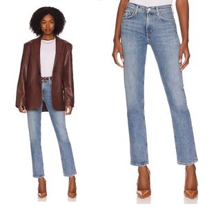 Agolde Blue Straight Leg Jeans